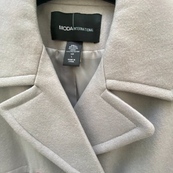 Victoria's Secret Wool Pea coat Size Large Gray Moda International - Picture 6 of 8